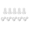 thumbnail image 1 of Unique Bargains M6x12mm Plastic Phillips Bolts PC Pan Head Machine Screws Transparent 20 Pack, 1 of 5