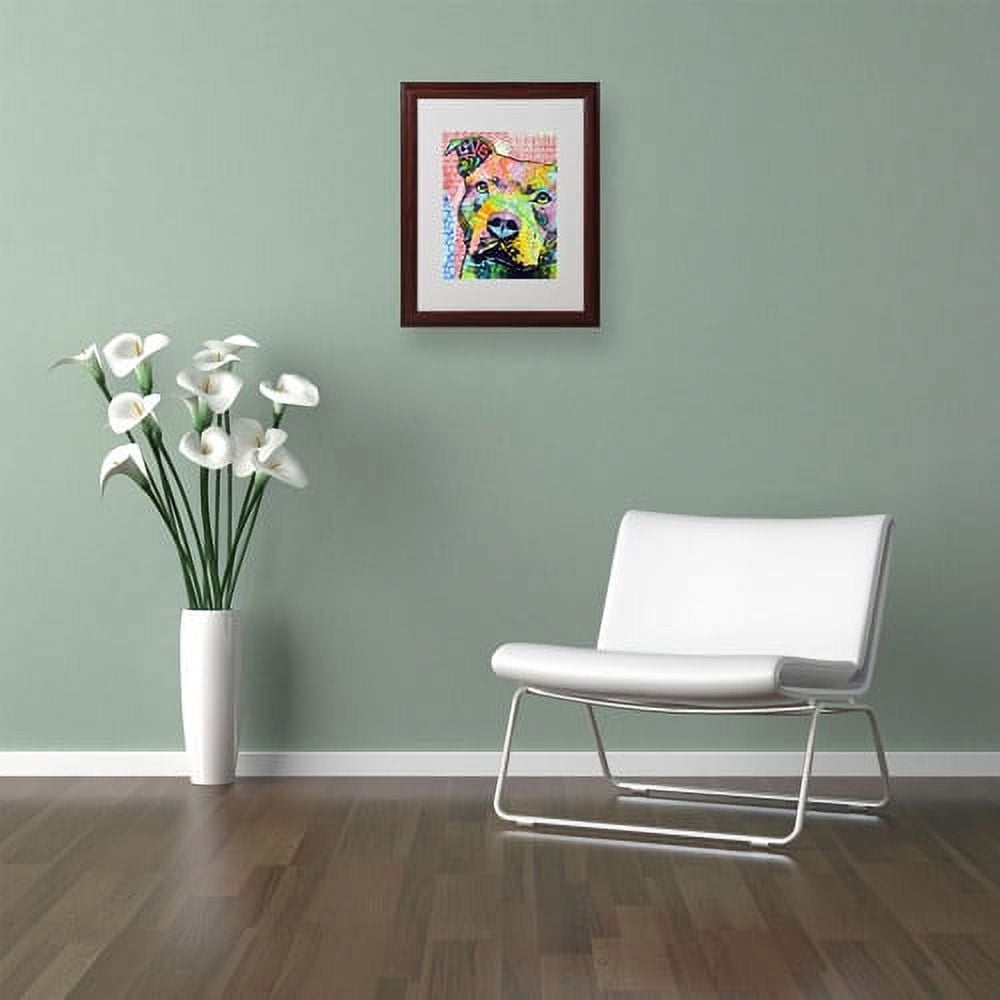 Matted art under acrylic in a wood frame