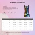 thumbnail image 7 of Haitryli Men's Athletic Wrestling Singlets Striped Rainbow One-piece Bodysuit Boxer Underwear Black L, 7 of 7