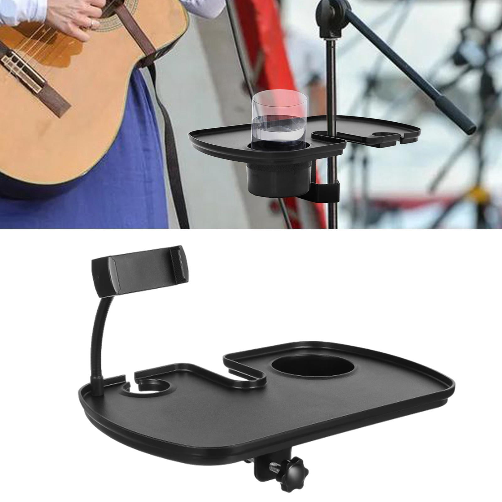 yotijay Microphone Stand Tray Clamp Tray Adjustable Mic Stand Load Capacity Drink Holder