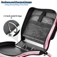 thumbnail image 5 of Water-Resistant 3-Ring Binder Organizer with Multiple Pockets Zipper Binder Bag for Office Cherry and Pink Bow Pattern, 5 of 8