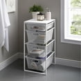 Shop Mainstays 30" 4Drawer Organizer, White Metal Wire Mesh Great