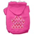 thumbnail image 1 of Chandail à Capuchon pour Chien en Forme de Patte de Chevron avec Strass Rose Vif S (10), 1 of 1