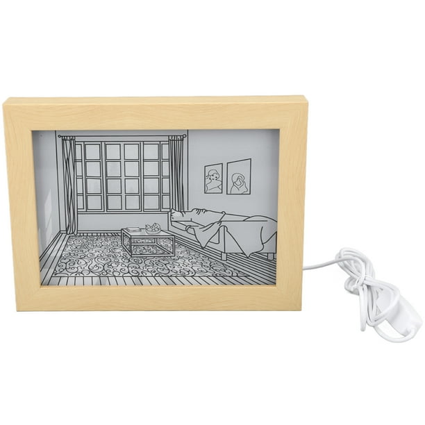 Pintura con luz LED, enchufe USB, 3 modos de luz, brillo ajustable, pintura con luz decorativa LED, imagen de cabecera S