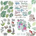 thumbnail image 1 of 4 Pieces Word Clear Stamps Clear Stamps Leaves Flower Clear Stamps Colorful Clear Stamps Spring Clear Stamps Thank You Happy Birthday Silicone Stamps for Card Making Decoration and DIY Scrapbooking, 1 of 7