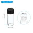 thumbnail image 2 of Unique Bargains 10mL Reagent Media Bottle 24 Pack Round Glass Storage Bottles Plastic Screw Cap for Lab Home, Clear, 2 of 5