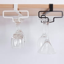 Under Cabinet Wine Glass Storage Rack | Metal Hanging Organizer for Kitchen & Bar Decor | Space-Saving Vertical or Horizontal Mount | Includes Installation Hardware