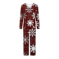 thumbnail image 5 of RKSTN Ensembles de Pyjama pour Femmes Imprimé de Noël Col en V Décontracté Haut Long Pantalon Ensemble de Pyjama Doux Confortable, 5 of 5