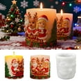 thumbnail image 1 of Molde de Silicona para Velas de Aromaterapia de Papá Noel | Molde Flexible de Silicona Diy para Velas de Árbol de Navidad, Jabones, Chocolates y Manualidades | Fácil de Desmoldar, Reutilizable, para, 1 of 6