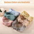 thumbnail image 7 of Unique Bargains Faux Pearl Knotted Headband Bling Twisted Faux Pearl Headband Faux Pearl Top Knot Hairband Gray, 7 of 7