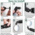 thumbnail image 4 of Handlebar Bike Mirror,Bike Mirror Handlebar End Side Mount,HD Safety Rear View Mirrors,Convex Mirror with 360 Degrees Rotational Adjustable,for Mountain Road Bike Cycling, 4 of 6