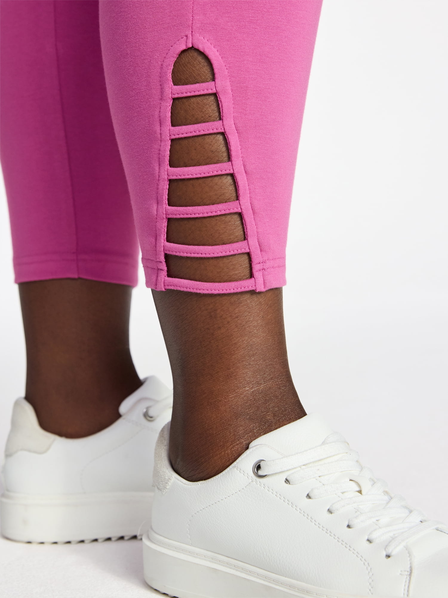 Terra & Sky Women's Plus Size Capri Ladder Leggings, 22" Inseam, Sizes 0X-5X