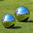 thumbnail image 4 of YOSADIER 5Pcs Polished Stainless Steel Gazing Globe Spheres Outdoor Reflective Yard Decor, 4 of 8