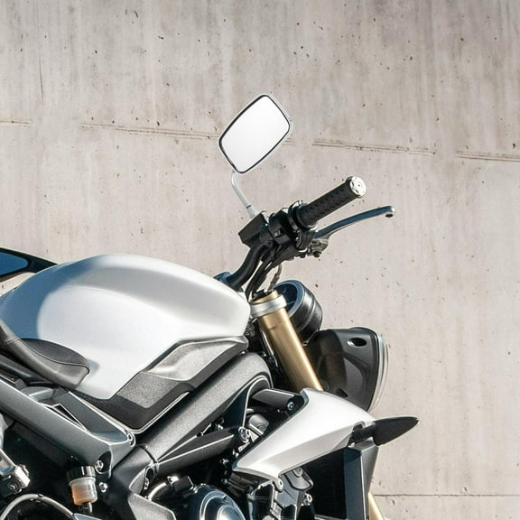 MLINS  Bike Mirror Handlebar Mount Mobility Scooter Mirrors Silver