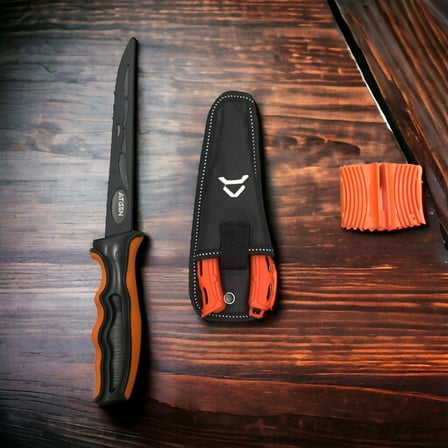 3-Piece Fishing Tool Kit with Protective Sheath - 4-Inch Fillet Knife, Multifunctional Pliers, and Sharpener - Sea Fishing Gear for Freshwater and Saltwater