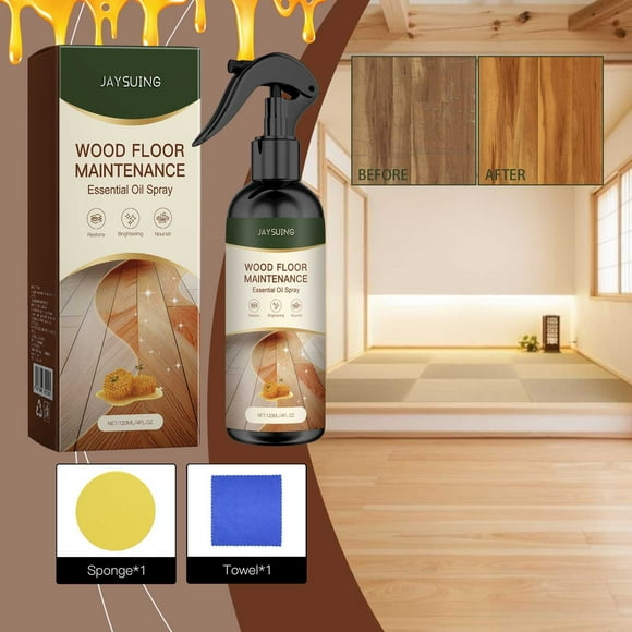 EGNMCR Wood Floor Maintenance Oil Spray Moisturizing Cleaning Wood Grain Bright Wood Floor Maintenance Spray 120ml Floor Care Essential Spray