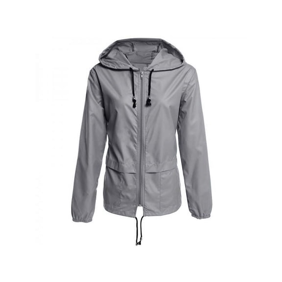 Women Raincoat Wind Waterproof Jacket Hooded Rain Outdoor Poncho