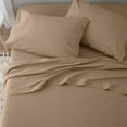 thumbnail image 5 of Soft Lightweight Brushed Cotton Blend Bed Sheet Set – 3-Piece Twin XL – Beige, 5 of 11