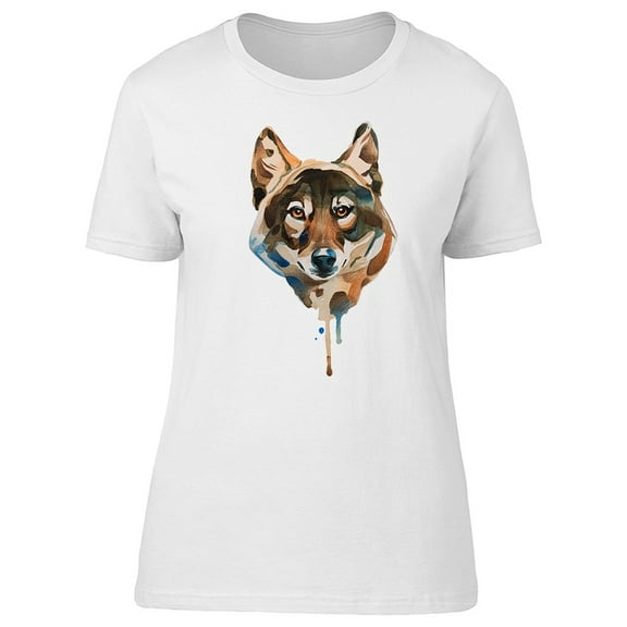 Wolf Head Watercolor T-Shirt Men -Image by Shutterstock, Male 4X-Large