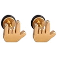 thumbnail image 1 of I Love You Logo Male And Female Earstuds Fun Gesture Earstuds Couple Gift, 1 of 7