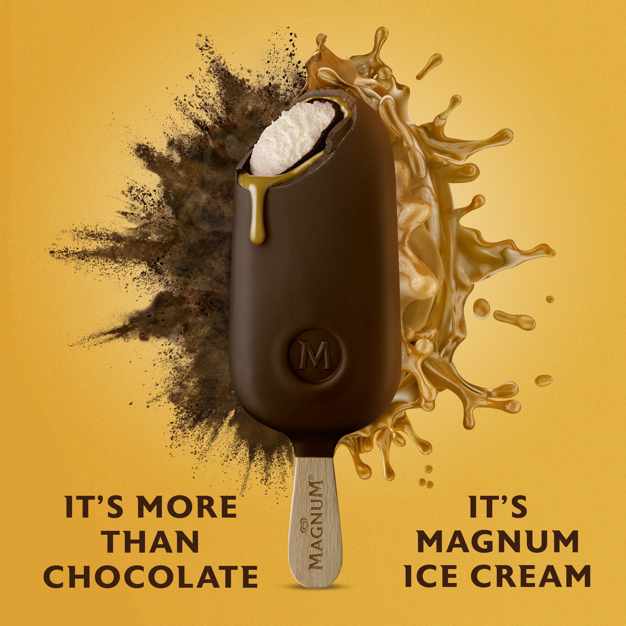 Magnum Double Caramel Vanilla Ice Cream Bars Frozen Desserts, 3 Count