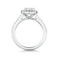 thumbnail image 4 of 2.50 CT Vintage Round Moissanite Silver Engagement Ring 18K White Gold Plated Diamond Art Deco Wedding Ring Starburst Diamond Ring, Vintage Ring, 4 of 4