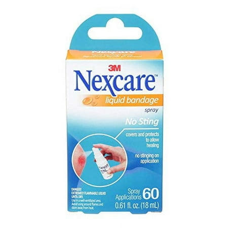3M Nexcare No Sting Liquid Bandage Spray - 0.61 Oz ( 18 Ml ), 6 Pack