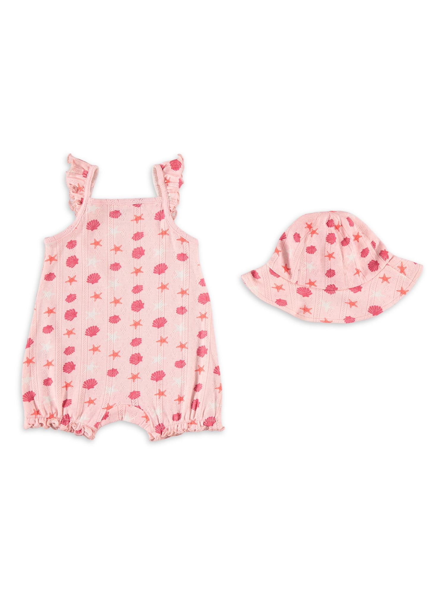 Chick Pea Baby Girl 2 PC Romper Set, Sizes Newborn-9 Months