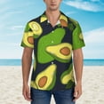 thumbnail image 2 of Disketp Hawaiian Shirts For Men,Fresh Avocado Print Mens Casual Short Sleeve Button Down Shirts Beach Shirt, 2 of 7