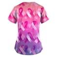 thumbnail image 2 of NAMTYQX Breast Cancer Awareness Shirts Short Sleeve Plus Size Tops for Women Purple Pink Size S, 2 of 4