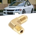 thumbnail image 1 of Adaptador de manguera de codo de rosca macho de latón de 90 grados, 4 AN a 1/8 NPT, anticorrosión, 1 of 12