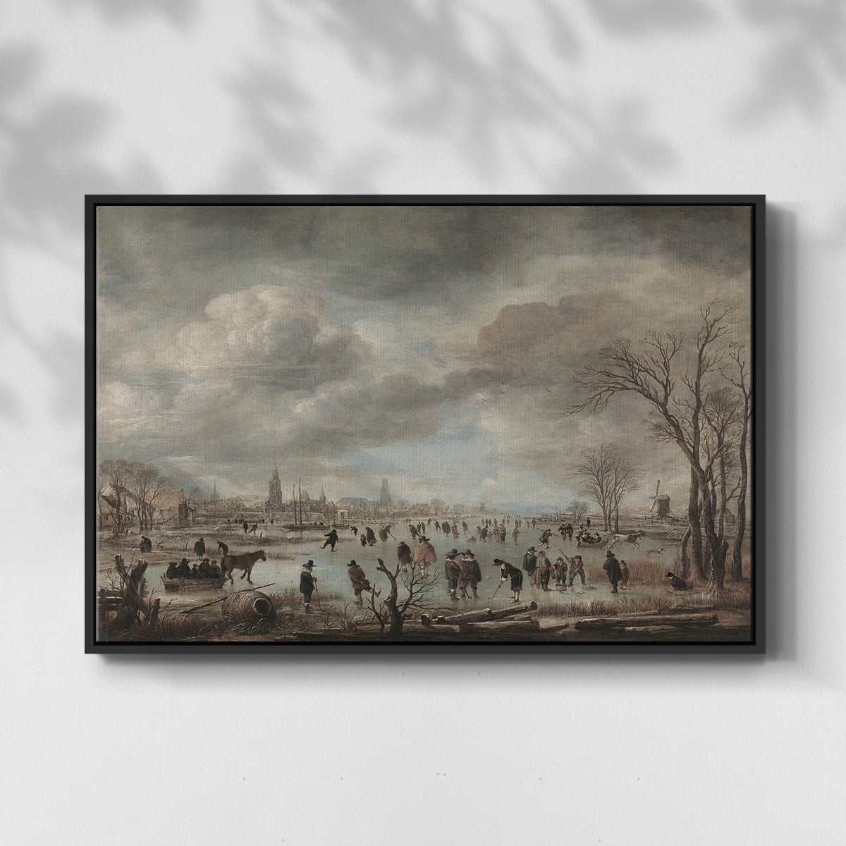 Vintage Landscape-CCCLXXXI By Wexford Home Framed in Black Wood Gallery Wrapped Canvas 17 in. x 25 in.