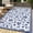 Dark Blue/White, variant on Floral Outdoor Rug, Waterproof Rug, Vintage Reversible Plastic Straw Rugs, Foldable Lightweight UV Resistant Carpet for Picnic Deck Balcony Porch