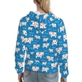 thumbnail image 7 of Salouo Cows Milk Pattern Hoodie Sweatshirts for Women, Autumn Pullover Hoodie Workout Sweat Women's Long Sleeve Preppy Sweatshirts-Small, 7 of 7