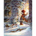thumbnail image 2 of Cuadros Decorativos Kit de pintura de diamante DIY 5D para niños con alféizar de ventana de nieve taladro redondo completo (L3537) Tmvgtek embutido en tela, 2 of 8