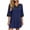 Navy, variant on Bovxnpu Womens Nightgowns Sleepshirts Nightshirts Pajama Dress V Neck Lace Loose 3/4 Sleeve Sleep Dress Sleepwear