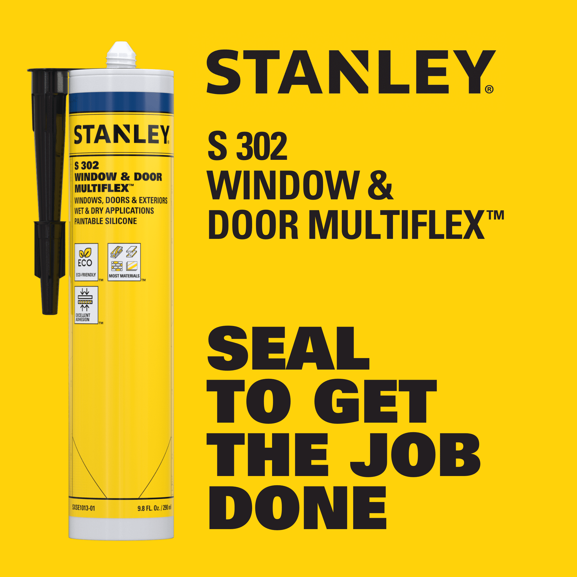 Stanley Flexi Seal-Hybrid Polymer Joint Sealant-RV Roof Sealant, 9.8 fl oz-White-12 Pack