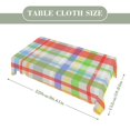 thumbnail image 2 of Plaid Grey Rectangular Tablecloth 60"x86" with Lace Edge, Washable Durable Table Cover for Dining, Indoor Outdoor Home Restaurant Decor, 2 of 5
