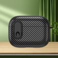 thumbnail image 2 of Carbon Fiber Texture Case for Airpods Pro 2 Anti-Drop Protective Cover for Airpods 3 2 1 Hard Shell with Keychain (Black Green,for AirPods 1 2), 2 of 7