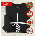 thumbnail image 2 of S4E Men's Faith Cross Religious Crewneck Sweatshirt Large Black, 2 of 4
