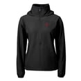 thumbnail image 2 of Women's Cutter & Buck  Black Indiana Hoosiers Charter Eco Recycled Half-Zip Anorak Jacket, 2 of 3