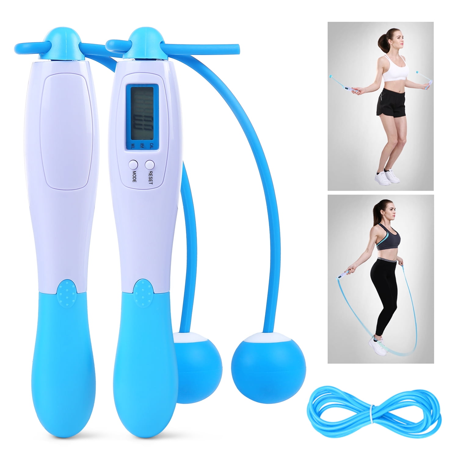 Details about   Jump Rope with Digital Calories Counter Timer Cordless Jump Skipping Rope 