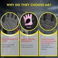 thumbnail image 4 of Guantes de levantamiento de pesas transpirables sin dedos con soporte para la muñeca, 4 of 7
