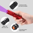 thumbnail image 4 of Uxcell Scalable LED Flashlight, 3 Mode 395nm USB Rechargeable Purple Light, Black 2 Pcs, 4 of 6
