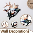 thumbnail image 4 of DecoracióN de Pared de Metal, Arte de Pared de Metal de Ciervo y Alce, Silueta Artesanal con DecoracióN de Cabina RúStica, Acabado A, 4 of 5