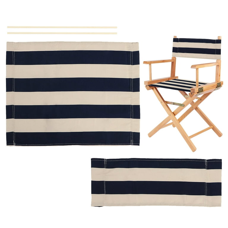 Toma Director Chair Cover Blue White Stripes Soft Comfortable