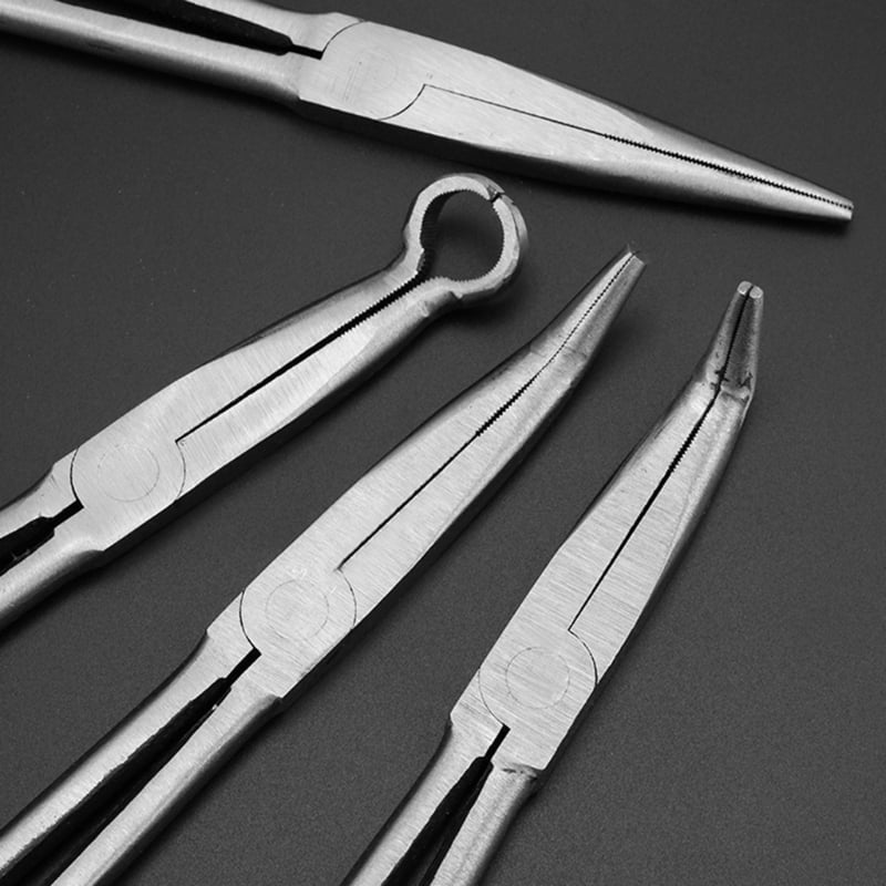 0/45/90 Degree Car Wire Removal Pliers Long Nose Cylinder Cable Clamp Removal Tool Flat Mouth Pliers Ergonomic Handle