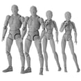 thumbnail image 1 of 4 Sets Drawing Action Figures Body Artists PVC Figure Drawing Models, 1 of 5
