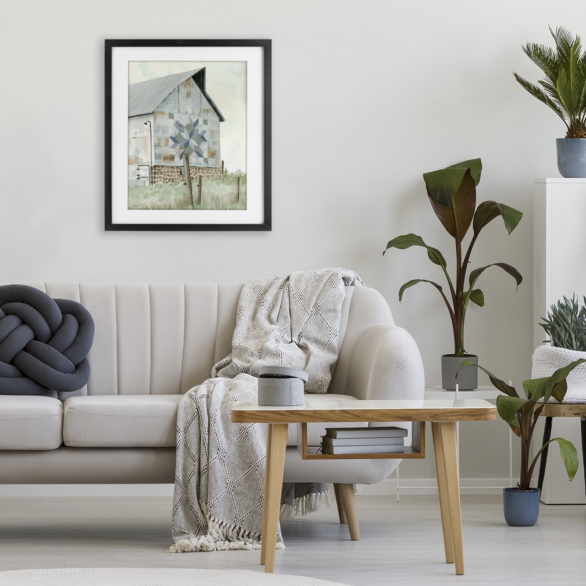 Stupell Industries Pickel's Barn Quilt Black Framed Print Under Glass, design by Cindy Jacobs