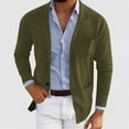 thumbnail image 2 of BiZtdJrK Mens Casual Sport Coats Notch Lapel Single Breasted Dress Jackets Lightweight Regular Fit Blazers Comfy Fall Outerwear with Multi Pockets Army Green M, 2 of 7